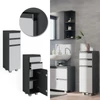 Vicco J-Shape midi szekrény, 95 cm, antracit-fehér
