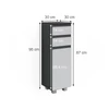 Vicco J-Shape midi szekrény, 95 cm, antracit-fehér