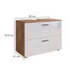 Vicco Irma mosdószekrény, 80 cm, magasfényű fehér / tölgy