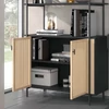 Vicco bambusz-fém tárolópolc, könyvespolc, 90 cm