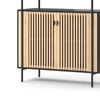 Vicco bambusz-fém tárolópolc, könyvespolc, 90 cm