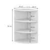 Vicco Fabienne sarokpolc, fehér, 60 cm