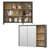Vicco Viola tükrös szekrény 100x75 cm, antracit/tölgy