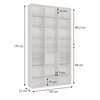 Vicco Anna CD, DVD polc, fehér, 102x178x23 cm
