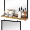 Vicco fürdőszobai tükör, old style/fekete, 50x60x12 cm