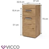 Vicco Luna midi szekrény, 79 cm, tölgy