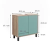 Vicco Agasta mosdószekrény, 56 cm, sonoma/menta