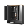 Vicco Eden tükrös szekrény 70x77 cm, antracit/tölgy