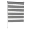 Woltu 70x150 cm sávos roló, dupla roló, zebra roló, fúrás nélkül, sötétszürke, sötétszürke szerelékkel