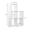 Vicco lépcsős polc 5 rekesszel, fehér, 73x108x29 cm