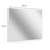 Vicco Viola tükör, fehér, 80x65 cm