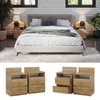 Vicco Monty 2 fiókos éjjeliszekrény szett, 2 db, tölgy