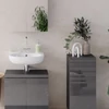 Vicco Freddy midi szekrény, 79 cm, magasfényű antracit 