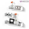 Vicco U alakú fali polc szett, 3 db-30,45,60 cm- fehér
