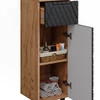 Vicco Irma mintás midi szekrény, 81 cm, tölgy- antracit