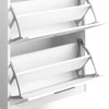 Vicco Gizmo 3 ajtós cipősszekrény, magasfényű fehér, 59x105 cm