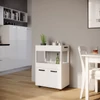 Vicco Simon gurulós bárszekrény, fehér, 60 cm