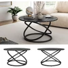 Vicco Calgary kerek dohányzóasztal, ⌀ 80 cm, fekete 