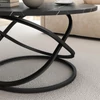Vicco Calgary kerek dohányzóasztal, ⌀ 80 cm, fekete 