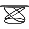Vicco Calgary kerek dohányzóasztal, ⌀ 80 cm, fekete 