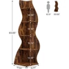 Tribesigns sarokpolc 5 polccal – barna, MDF, 48 × 50 × 177 cm