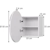 Vicco fehér tükrös fürdőszobai szekrény – 50 × 50 × 17 cm
