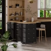 Vicco Belaro 5 fiókos komód – fekete, 56 × 30 × 95 cm