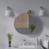 Vicco antracit tükrös fürdőszobai szekrény – 50 × 50 × 17 cm