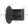 Vicco antracit tükrös fürdőszobai szekrény – 50 × 50 × 17 cm