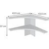 Vicco Roman fehér sarokpolc – 43,5 × 37 × 43,5 cm