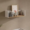 Vicco Viktor fehér falipolc arany tölgy betéttel – 60 × 20 × 20 cm