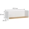 Vicco Viktor fehér falipolc arany tölgy betéttel – 60 × 20 × 20 cm