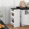 Vicco fehér/antracit görgős tárolószekrény – fürdőszobába vagy konyhába, 30 × 84,8 × 46 cm