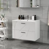 Vicco Irma magasfényű fehér fali mosdó alatti szekrény – 80 × 57 × 45 cm