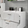 Vicco Irma magasfényű fehér fali mosdó alatti szekrény – 80 × 57 × 45 cm