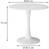 Vicco Carl fehér kerek étkezőasztal – 80 cm