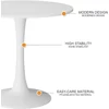 Vicco Carl fehér kerek étkezőasztal – 80 cm