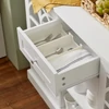 Sobuy fehér tálalószekrény üvegajtókkal – 120×39 cm