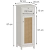 Vicco Rosario midi szekrény, 87 cm, fehér 