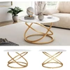 Vicco Calgary kerek dohányzóasztal, ⌀ 80 cm, fehér-arany