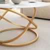 Vicco Calgary kerek dohányzóasztal, ⌀ 80 cm, fehér-arany