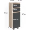 Vicco J-Shape midi szekrény, 95 cm, antracit-sonoma