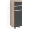 Vicco J-Shape midi szekrény, 95 cm, antracit-sonoma
