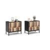 Vicco Eliza modern éjjeliszekrény szett – fekete-tölgy, 2 db, MDF