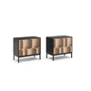 Vicco Eliza modern éjjeliszekrény szett – fekete-tölgy, 2 db, MDF