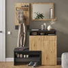 Vicco Selena – Tölgy dekor falitükör, 70 × 55 cm
