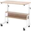 Vicco Bica íróasztal, görgős, 80 cm, fehér/sonoma