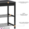 Vicco Borneo cipőpad, 80 cm, fekete