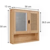 Vicco Liora tükrös szekrény, 56x58 cm, bambusz/rattan 