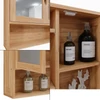 Vicco Liora tükrös szekrény, 56x58 cm, bambusz/rattan 